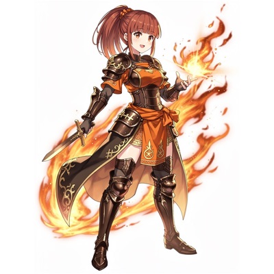 烈火の戦士テト（共鳴形態）のイラスト